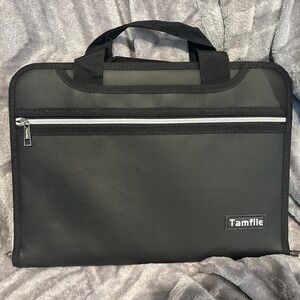 Tamfile‎ Fireproof Accordion File Organizer with Handle, 13 Pocket Transparent.